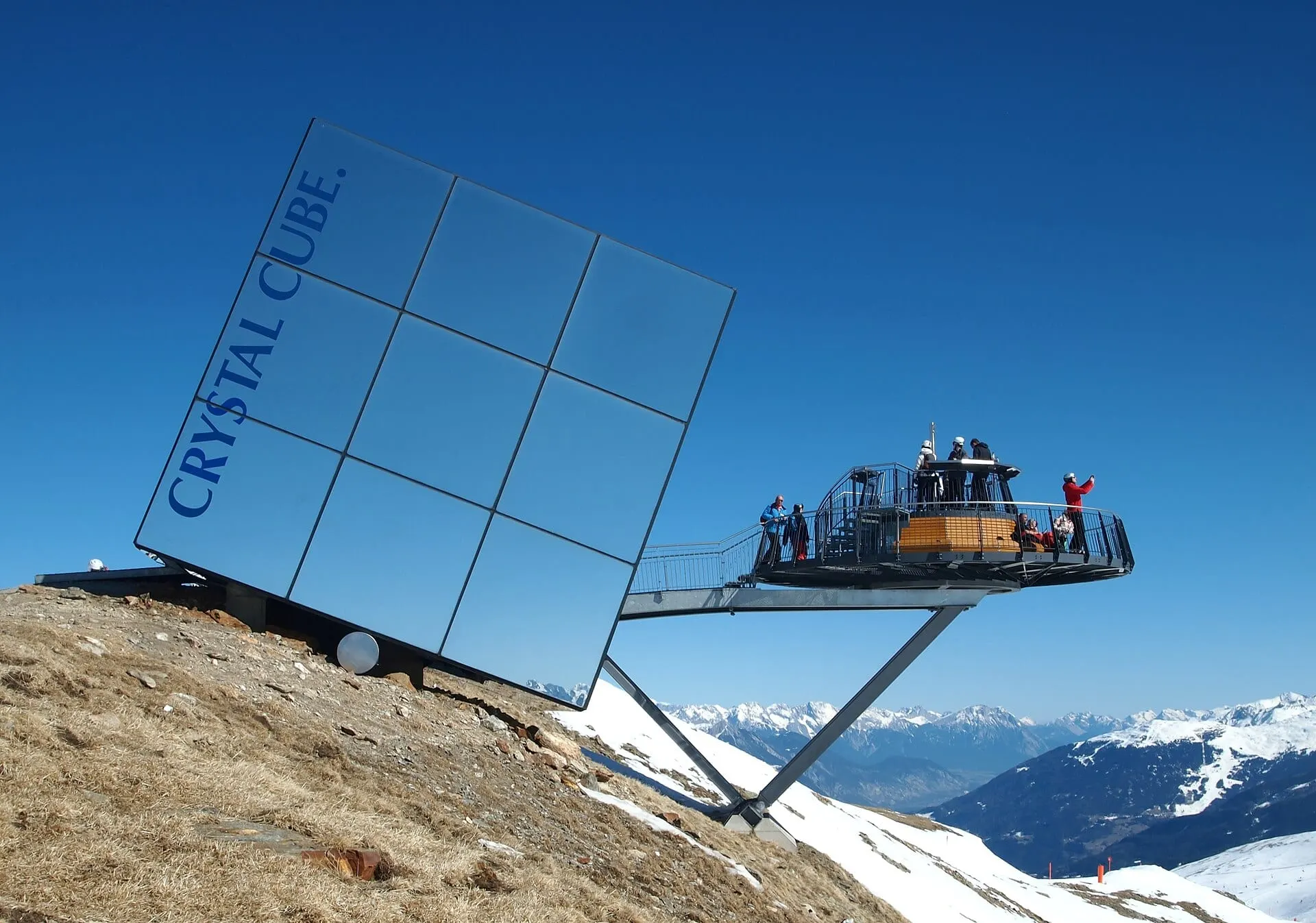 The TOP OF TYROL viewing platform on the Stubai Glacier